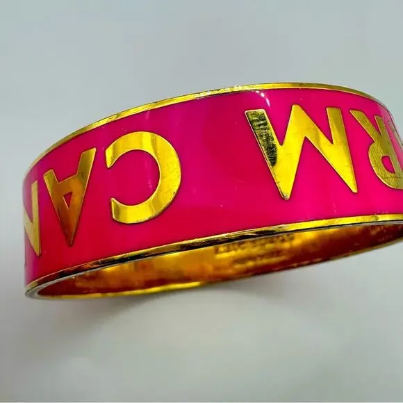 kate spade ARM CANDY Bracelet Pink Gold Bangle Preppy Retro Summer - Picture 14 of 14